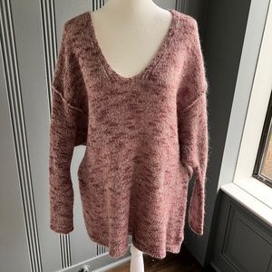 Free People Alpaca Mohair Blend V-Neck Sweater, size M